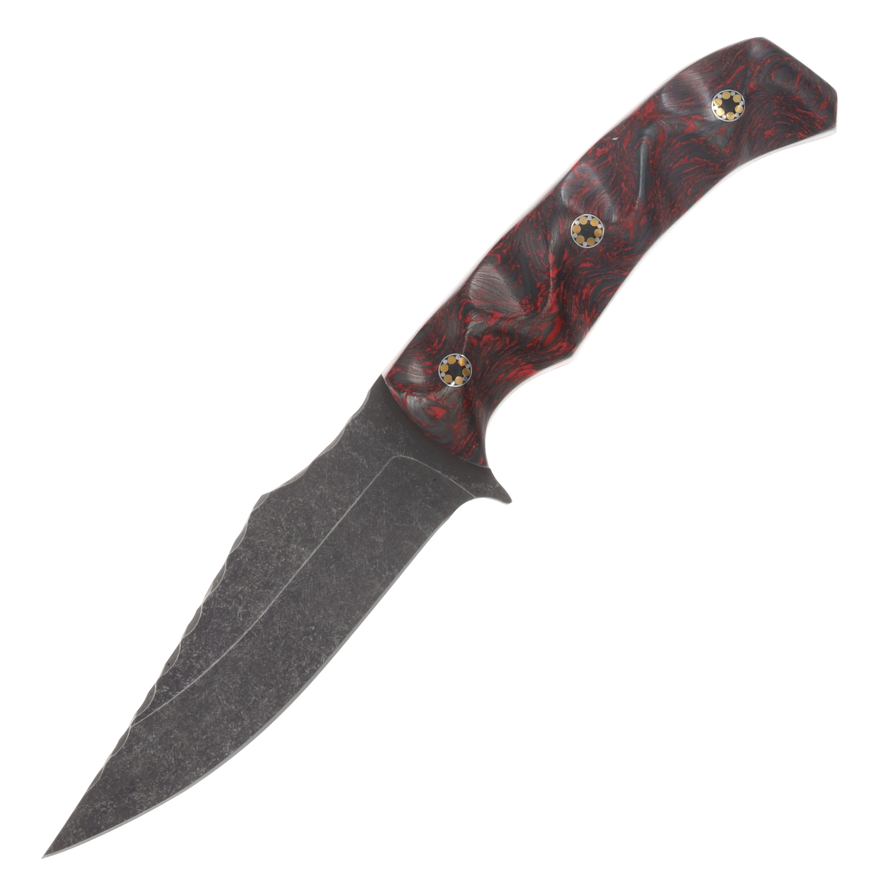 Half Face Blades Tosahwi Dragon Fire Meteorite Carbon Fiber Mosaic Pins Textured Grip HFTOSAHWIDRAGFIREMET View 3