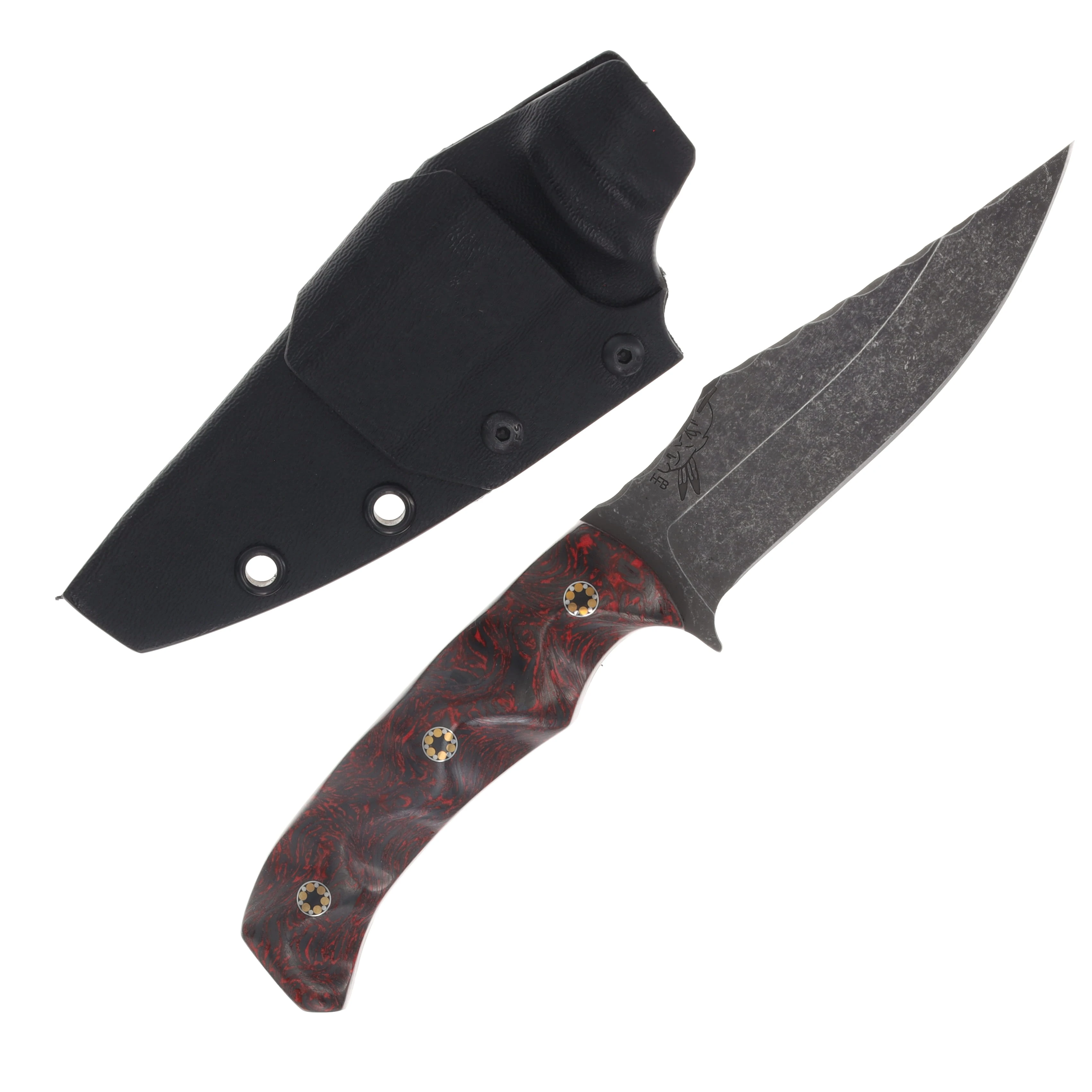 Half Face Blades Tosahwi Dragon Fire Meteorite Carbon Fiber Mosaic Pins Textured Grip HFTOSAHWIDRAGFIREMET View 2