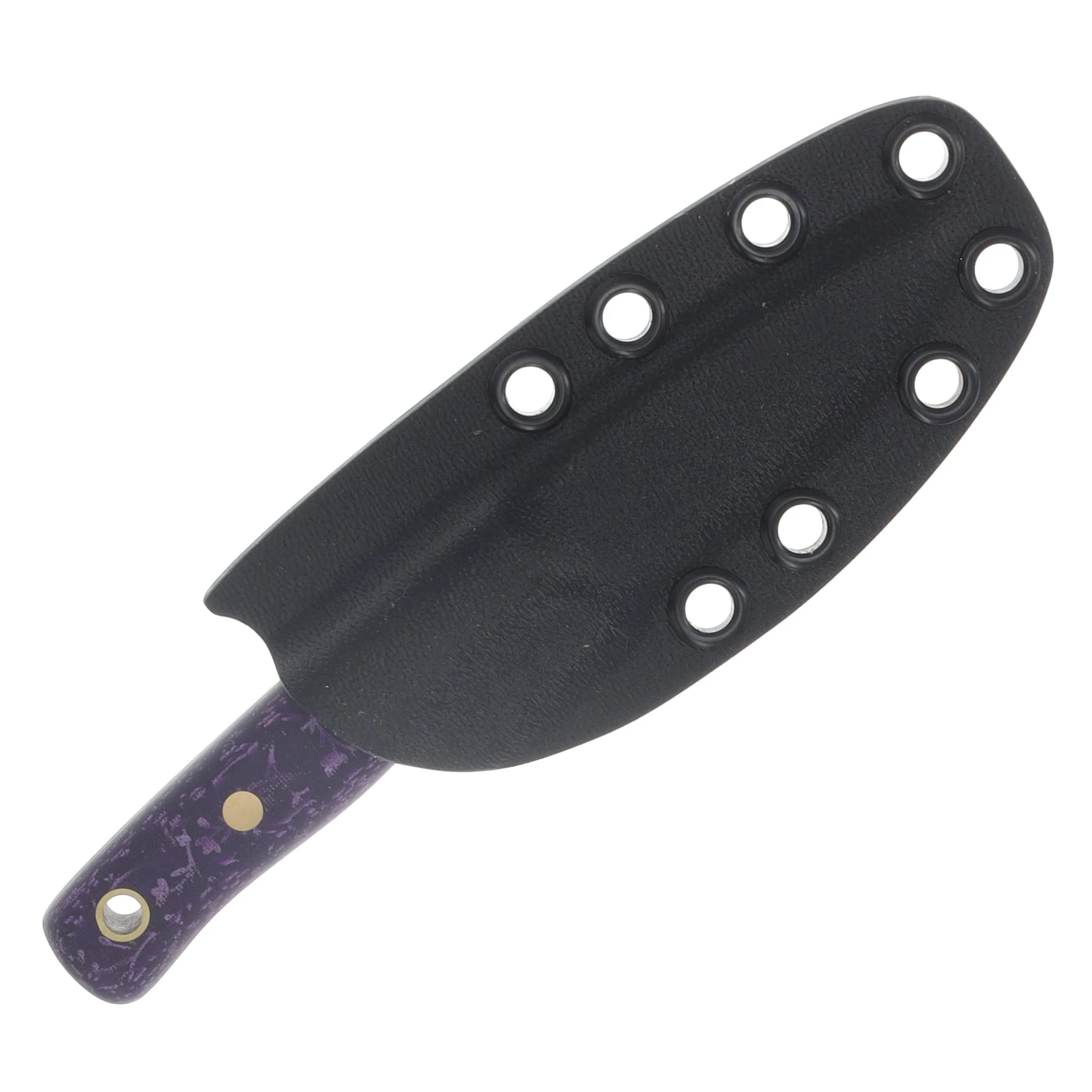 Samuel Riner Custom Knives Clinton Clipper SW 80CrV2 Steel Purple Canvas Micarta SRKCCPCM View 7