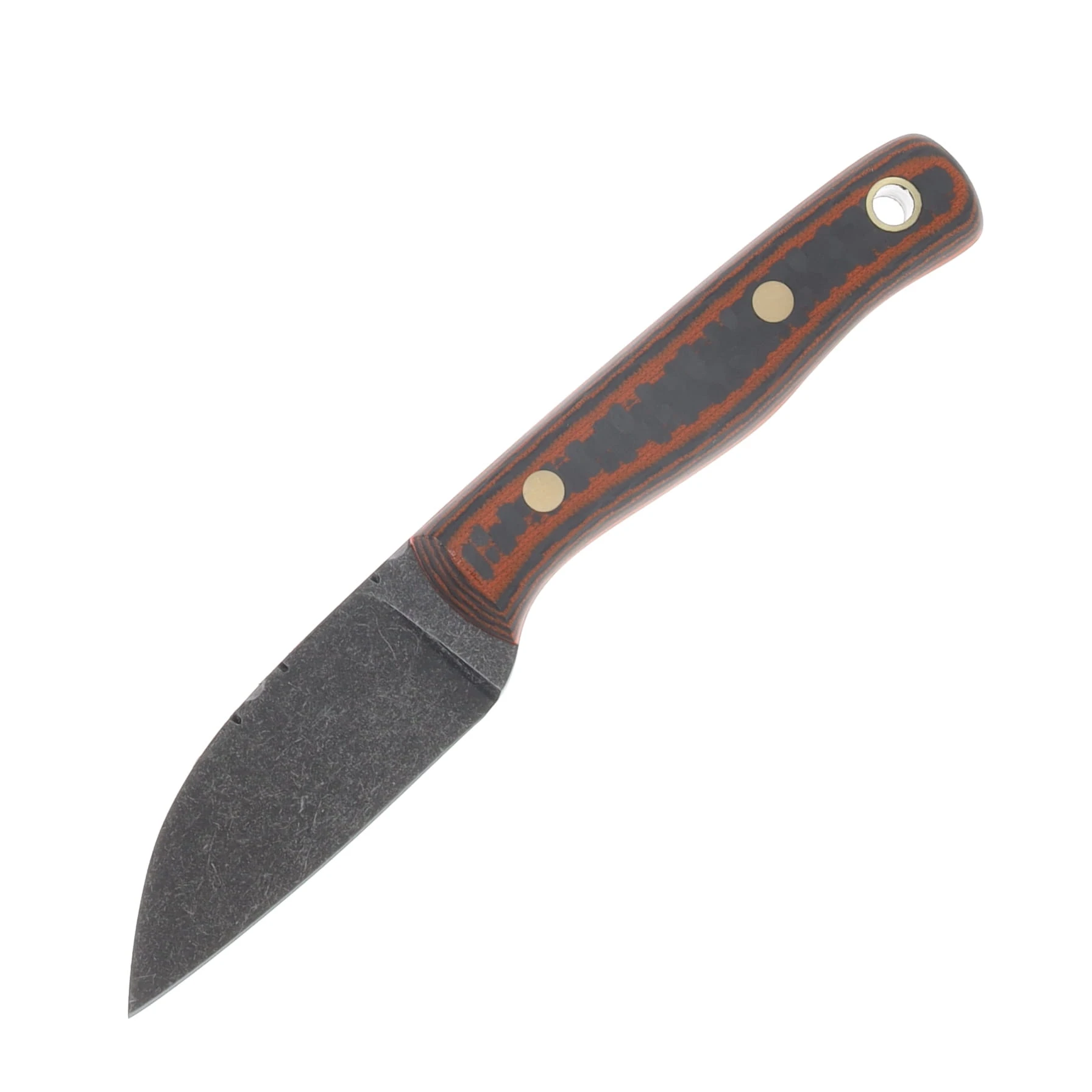 Samuel Riner Custom Knives Clinton Clipper Wharncliffe SW 80CrV2 Steel Orange Carbon Fiber SRKCCWOCF View 3