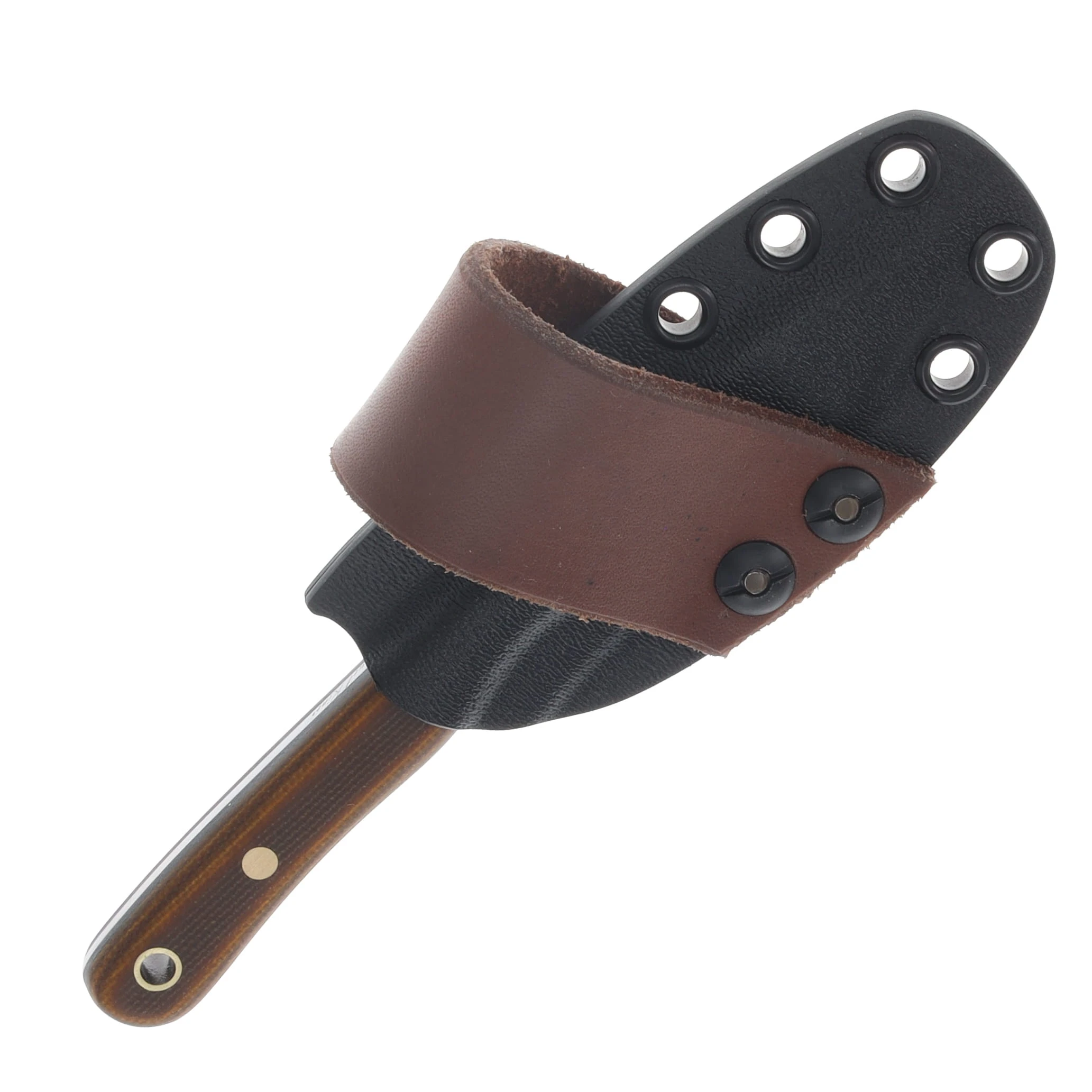 Samuel Riner Custom Knives Pellissippi XL Slim SW 80CrV2 Steel Brown Maple Micarta SRKPELXLSBMM View 7