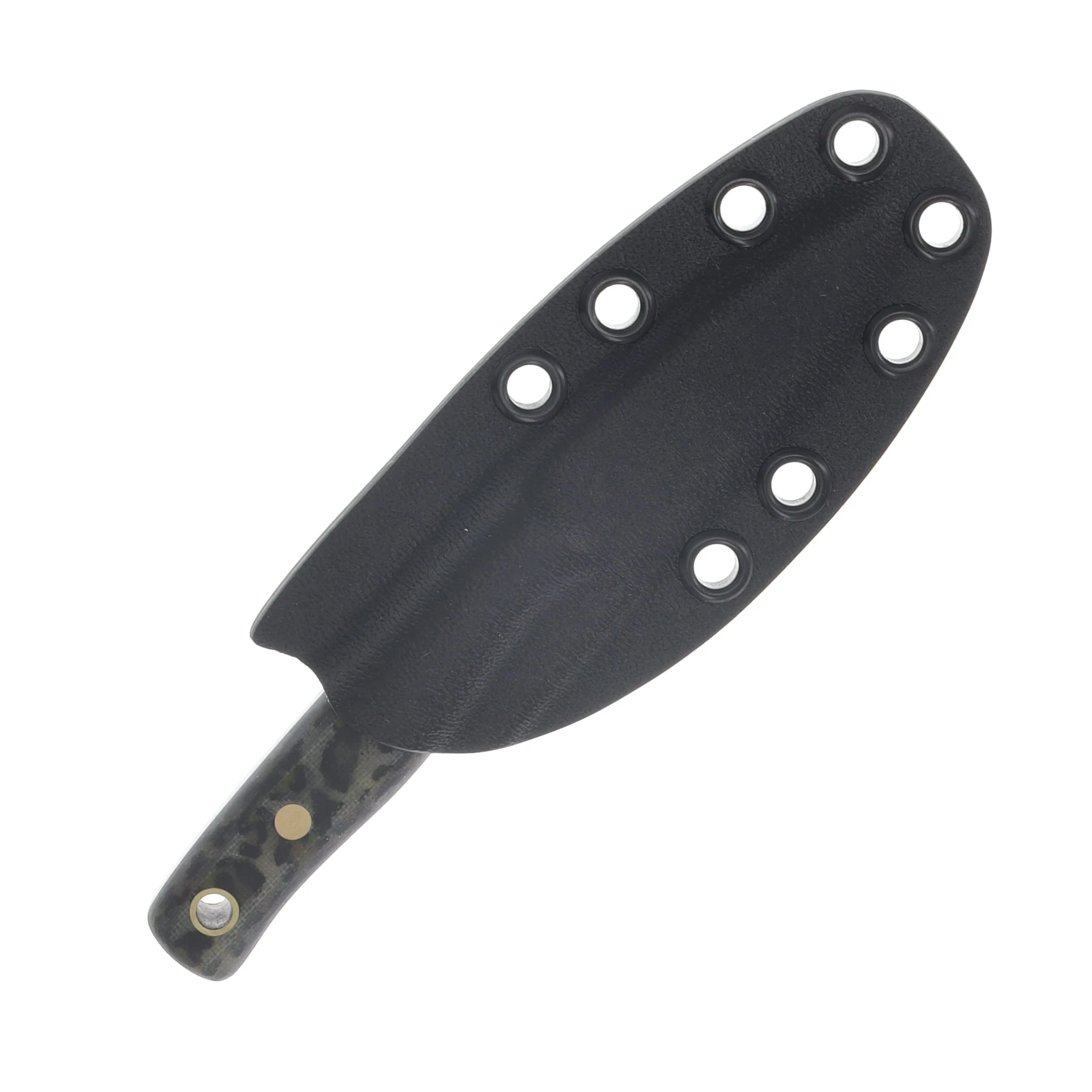 Samuel Riner Custom Knives Clinton Clipper SW 80CrV2 Steel Leopard Print Micarta SRKCCLPM View 7