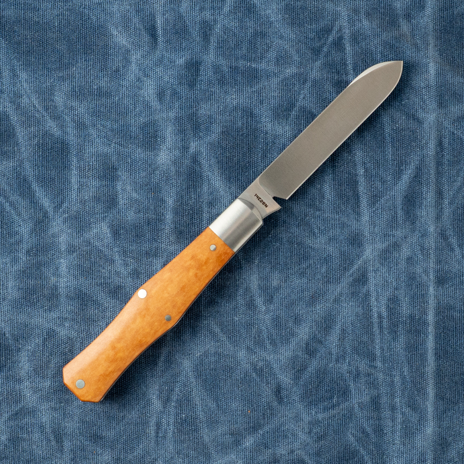 Jack Wolf Coffin Folding Knife Maple Valley Richlite View 2