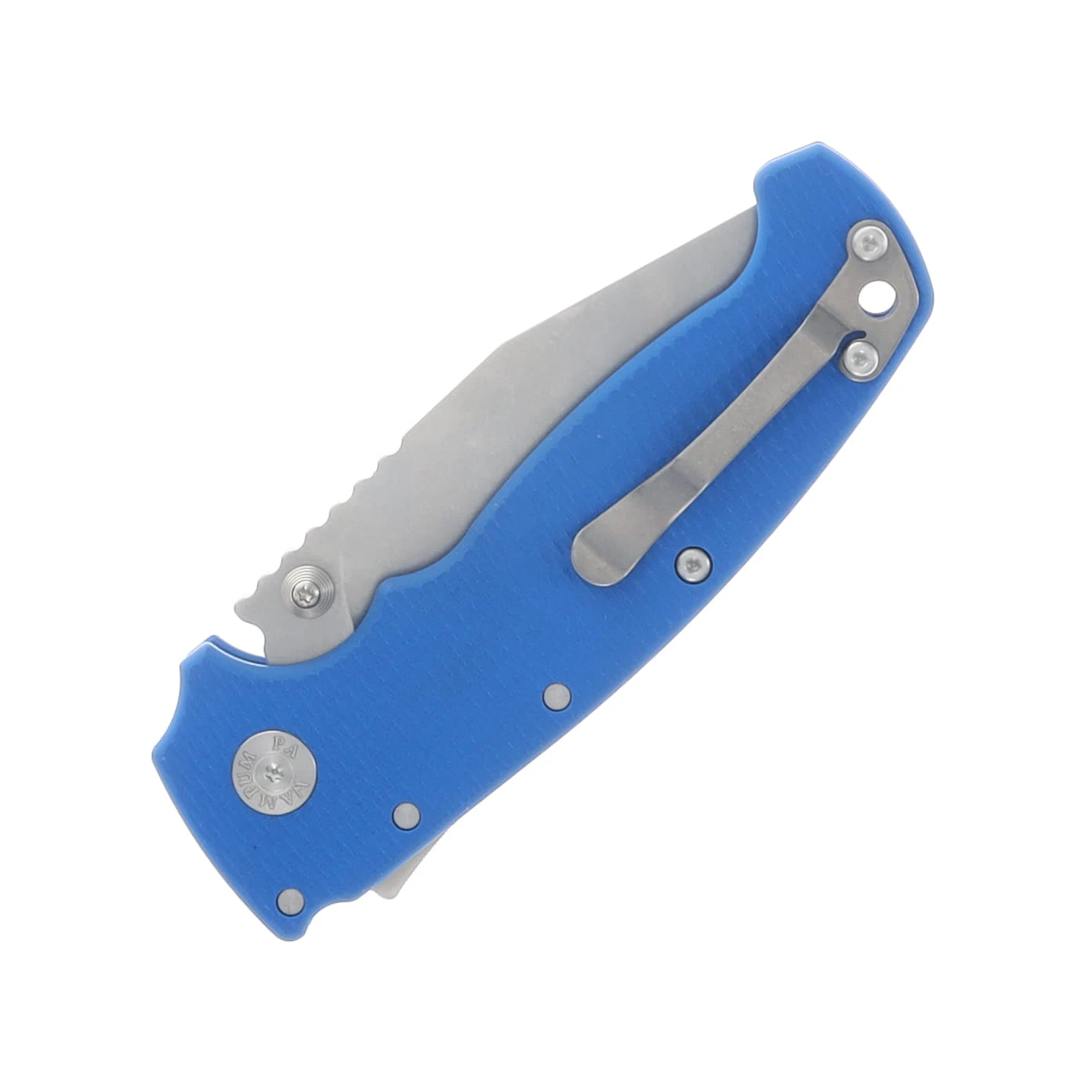 Demko AD20 XXX 3V Clip Point Mk. III Folding Knife Blue AD20XXX-G10-BLUE View 6