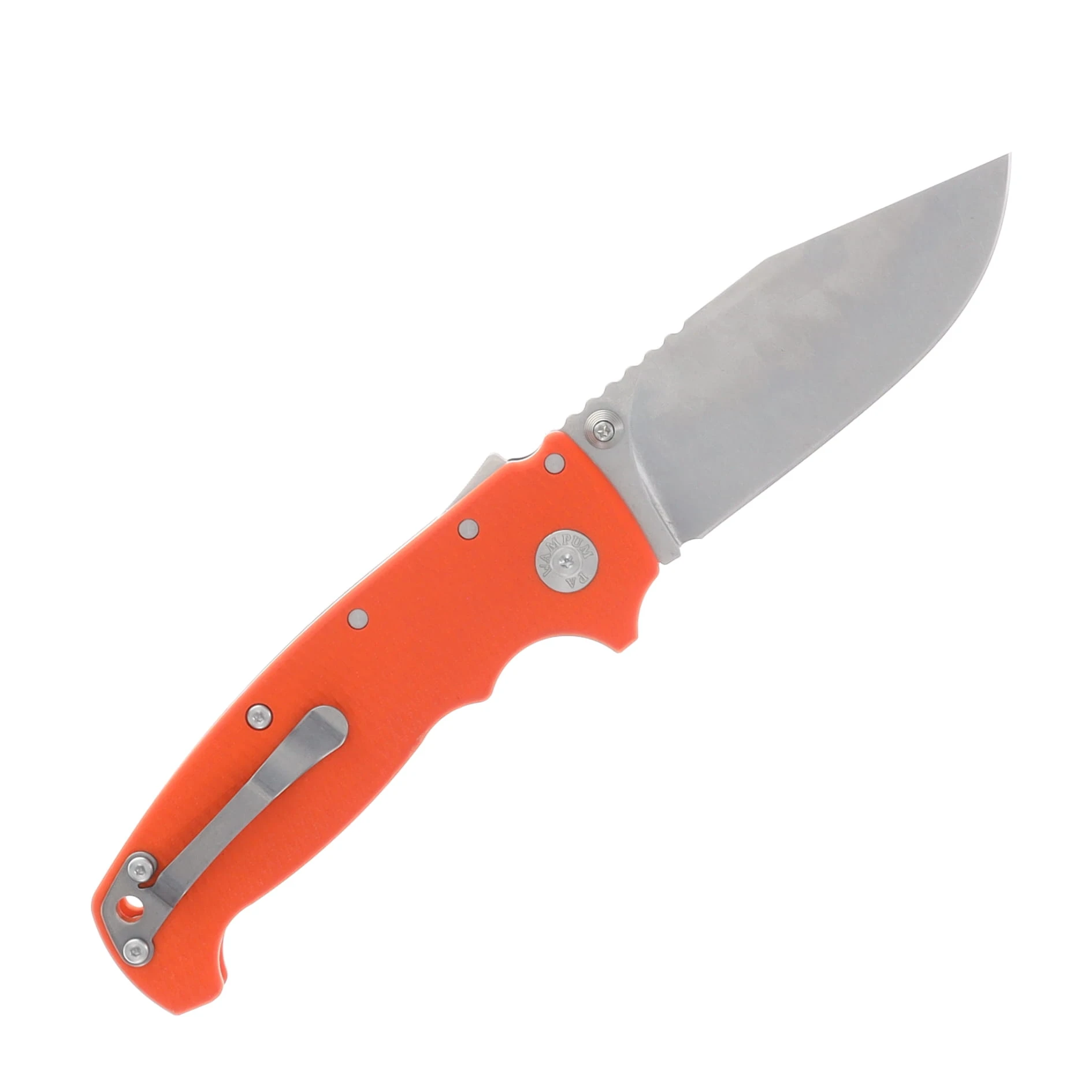 Demko AD20 XXX 3V Clip Point Mk. III Folding Knife Orange AD20XXX-G10-ORNG View 2