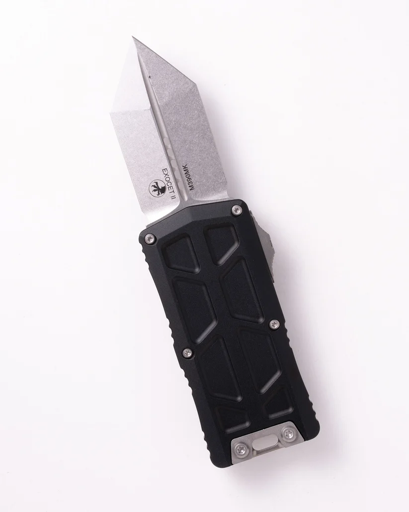 Microtech Exocet II Spartan OTF Auto Stonewash Standard Black AUMT115510 View 1