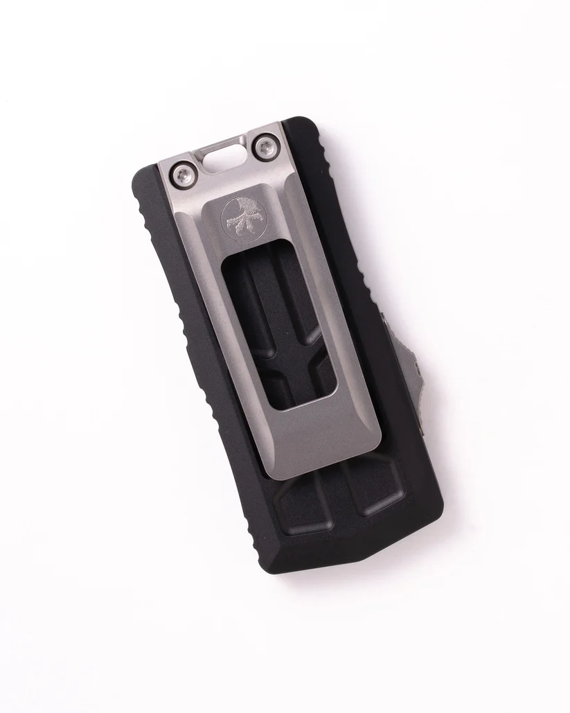 Microtech Exocet II Wharncliffe OTF Auto Stonewash Standard Black AUMT115610 View 2