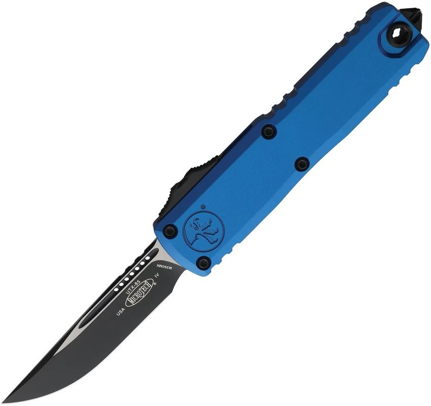 Microtech UTX-85 Gen IV OTF Auto S/E Black Standard Blue AUMT123141BL View 1
