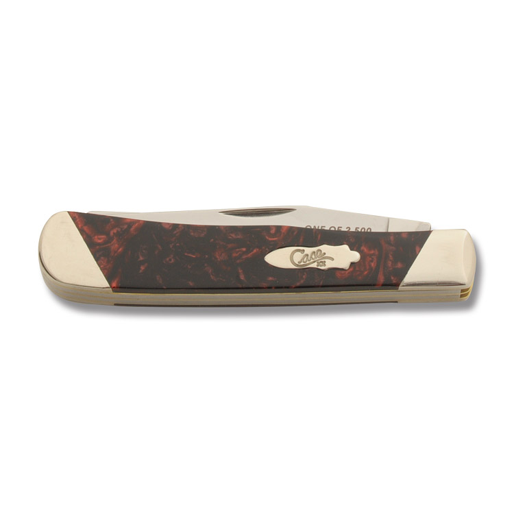 Case Slant Bolster Black Lava Corelon Trapper Folding Knife CAS9254BKL View 2