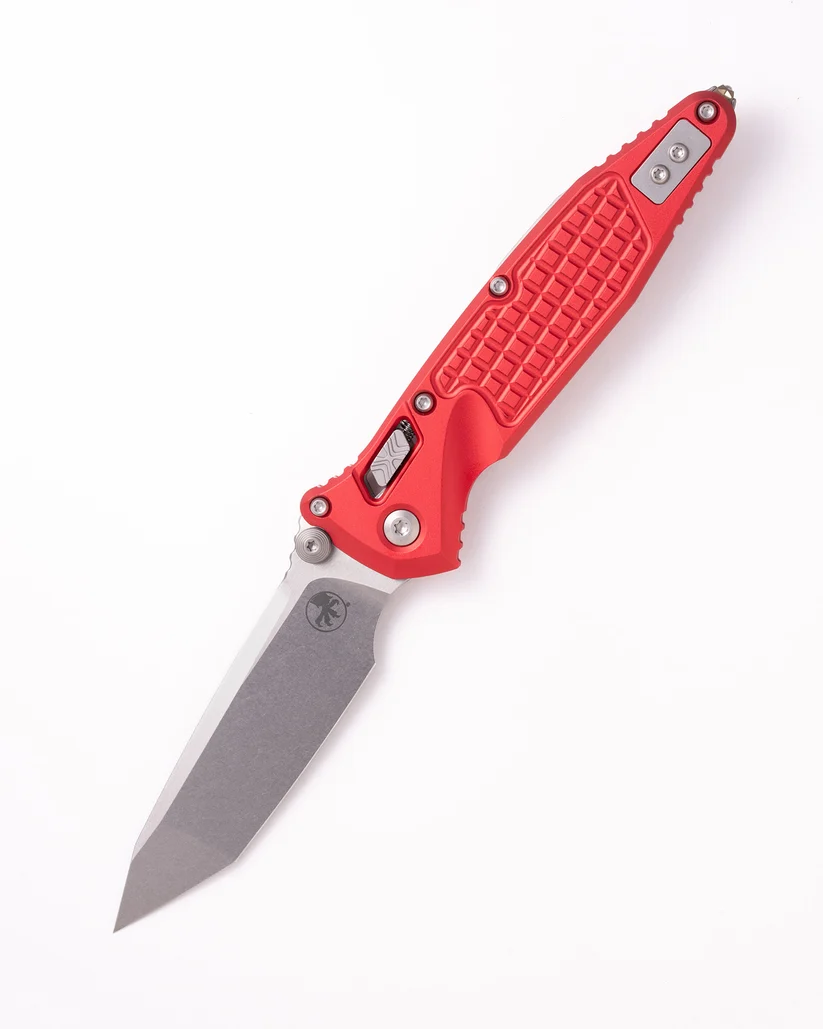 Microtech Socom Elite RAM-LOK Frag Red Aluminum Stonewash Tanto MT161RL10FRRD View 1