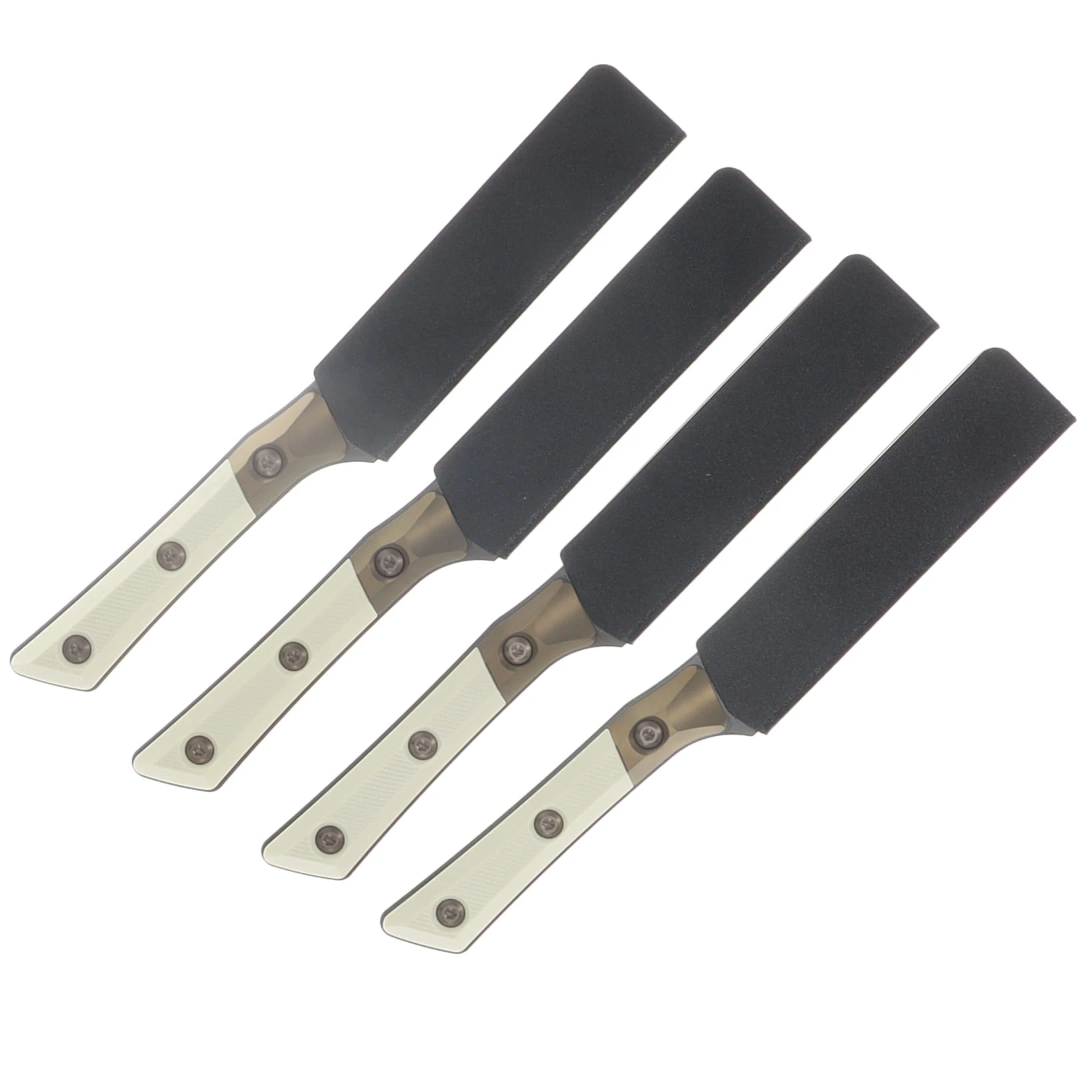 Microtech 4.5in Steak Knife Set DLC Standard Ivory G-10 W/Titanium Bolster MT3600B1SETDLCIVS View 4