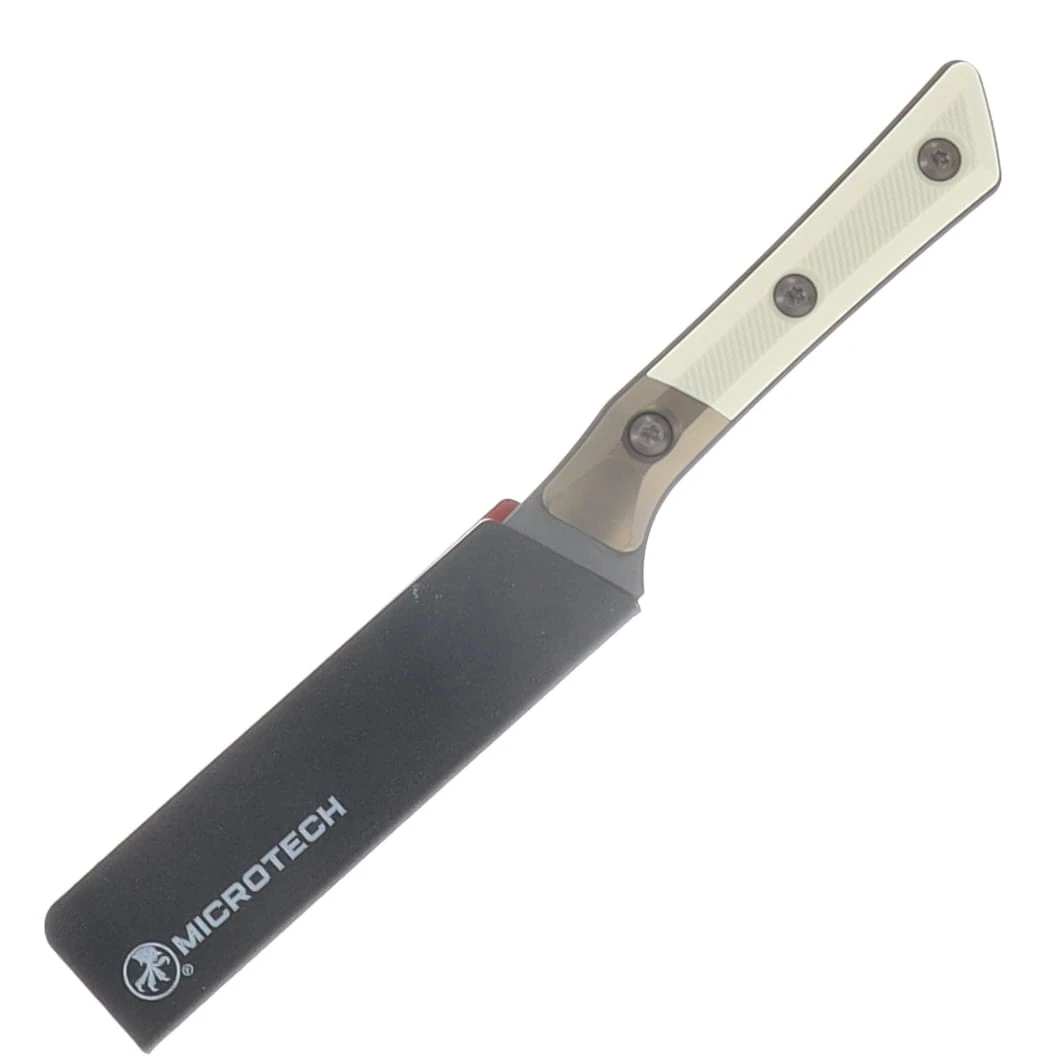 Microtech 4.5in Steak Knife Set DLC Standard Ivory G-10 W/Titanium Bolster MT3600B1SETDLCIVS View 11