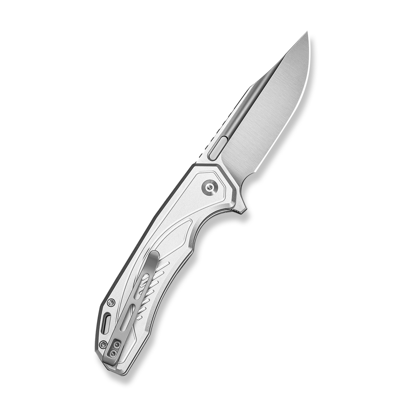 CIVIVI Zelthara Folding Knife Silver Aluminum Satin 14C28N C25076-3 View 2