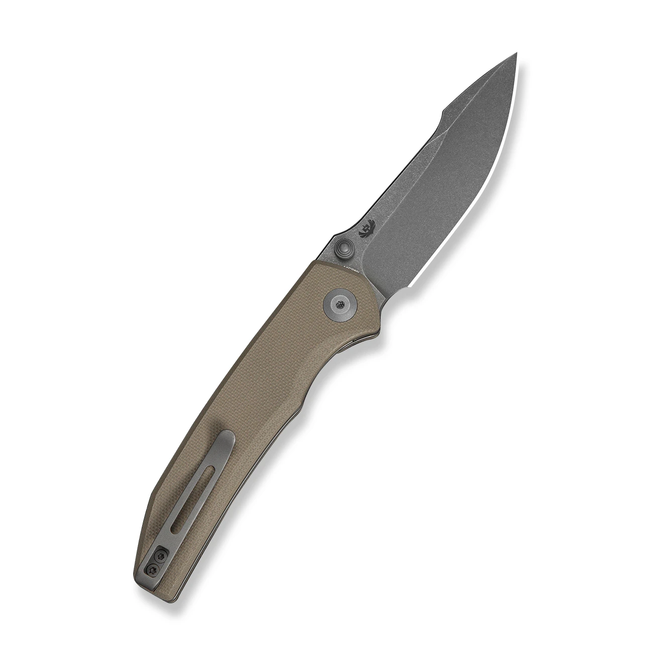 CIVIVI Ryson-E Folding Knife Tan G-10 Gray Stonewash 14C28N C25097-2 View 2