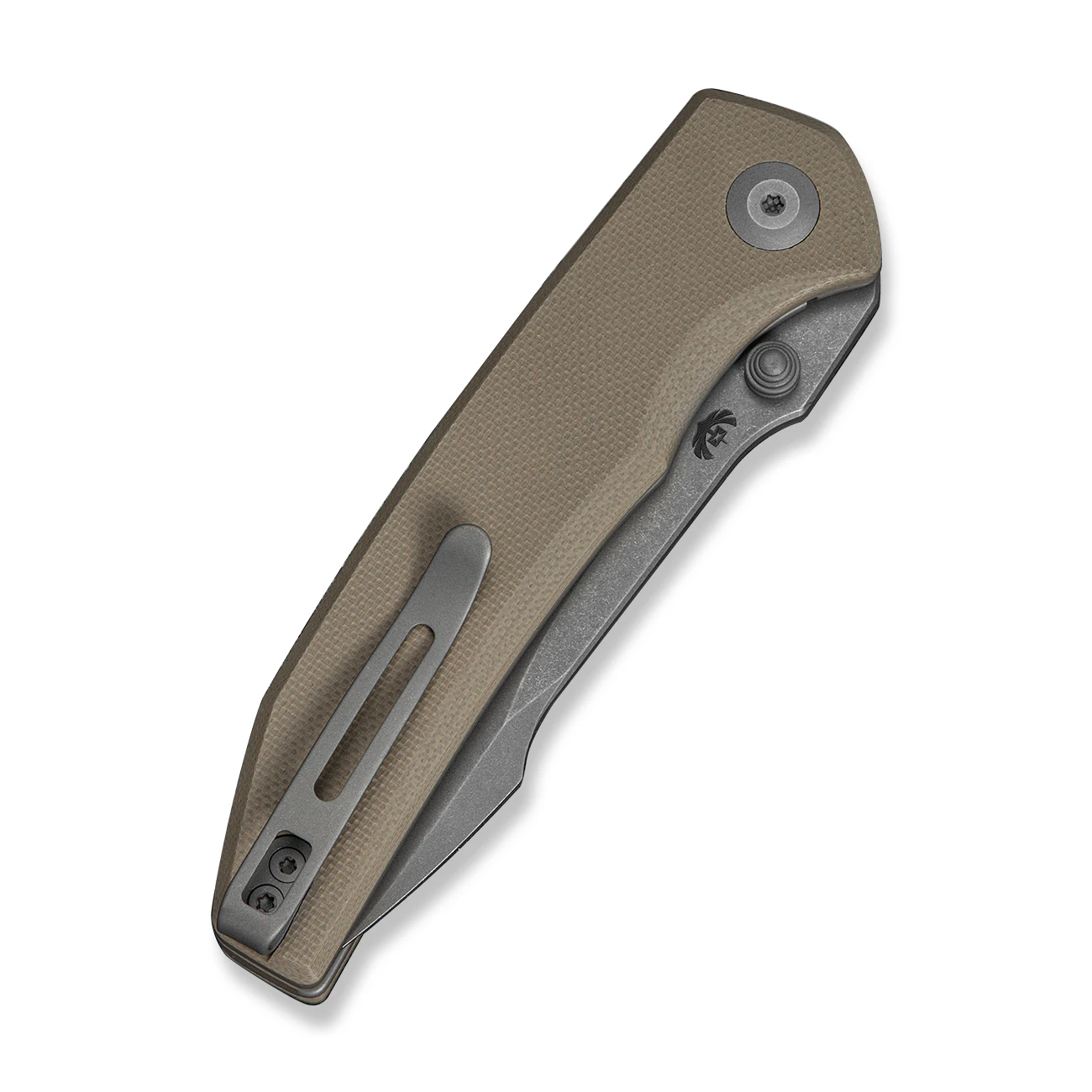 CIVIVI Ryson-E Folding Knife Tan G-10 Gray Stonewash 14C28N C25097-2 View 4