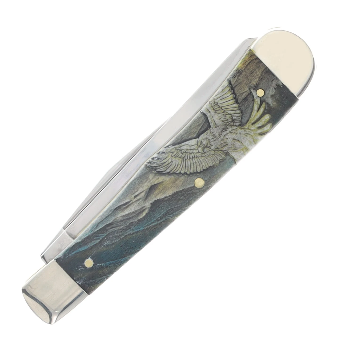Case SMKW Exclusive Great Smoky Mountain Eagle Sculpted Natural Bone Trapper CAGSMEA View 4