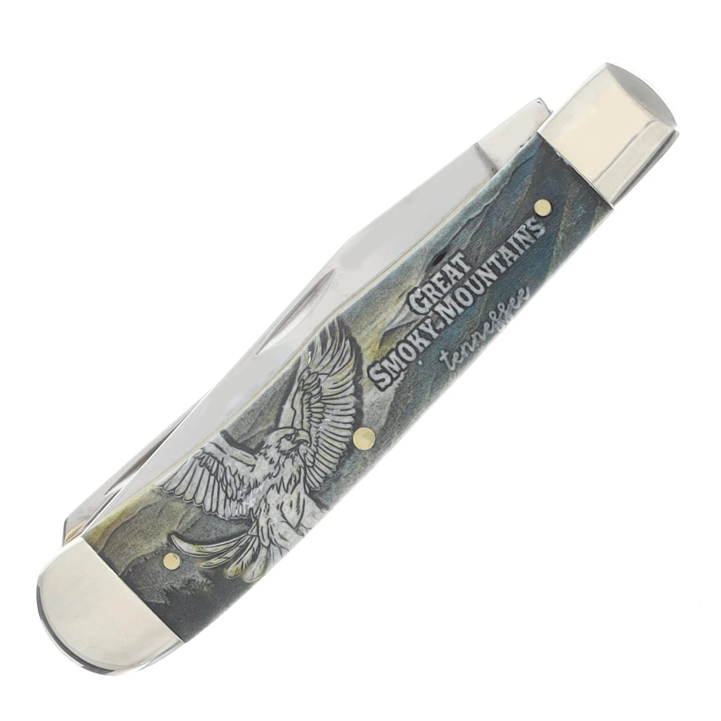 Case SMKW Exclusive Great Smoky Mountain Eagle Sculpted Natural Bone Trapper CAGSMEA View 3