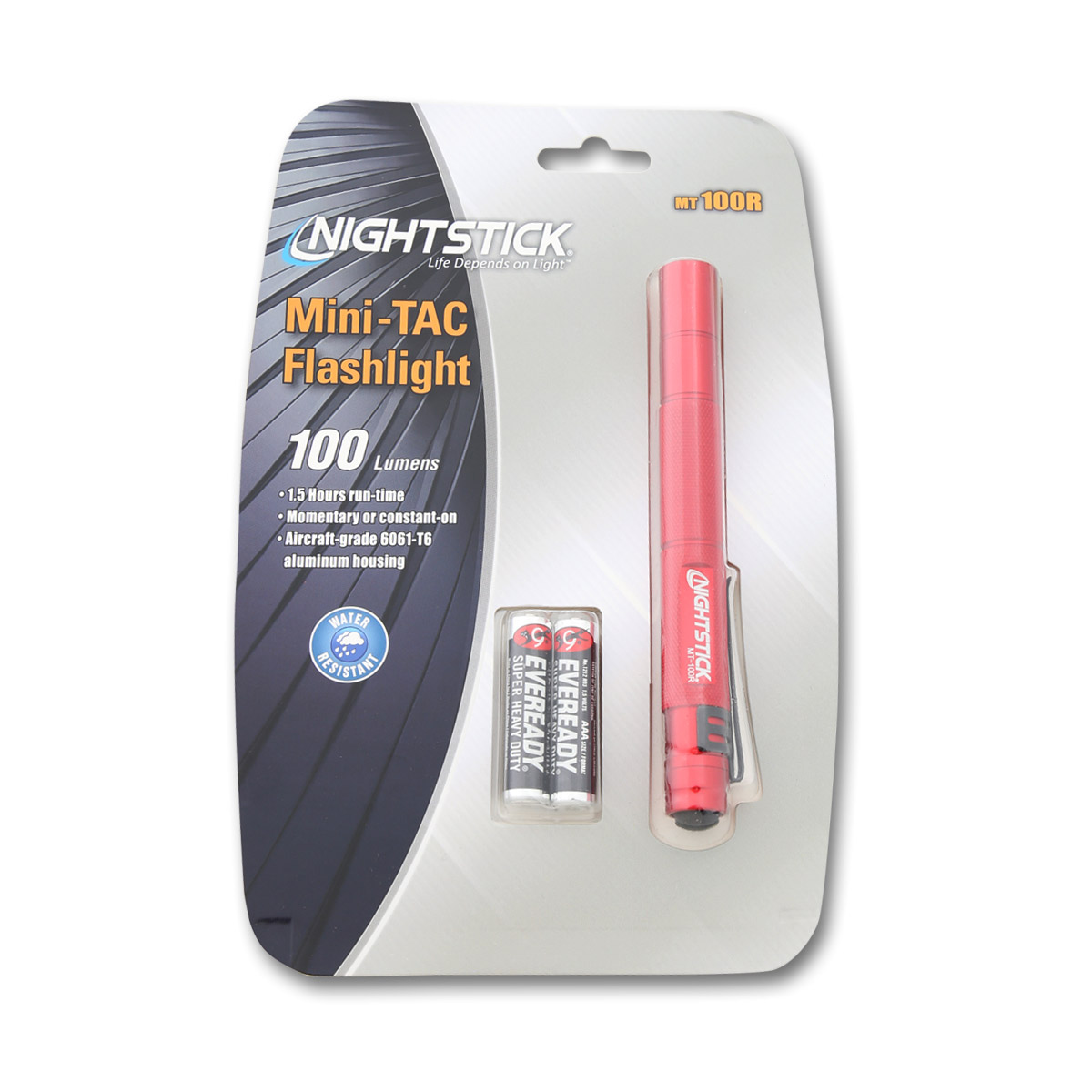 Nightstick Red Mini-Tac Flashlight 2AAA View 6