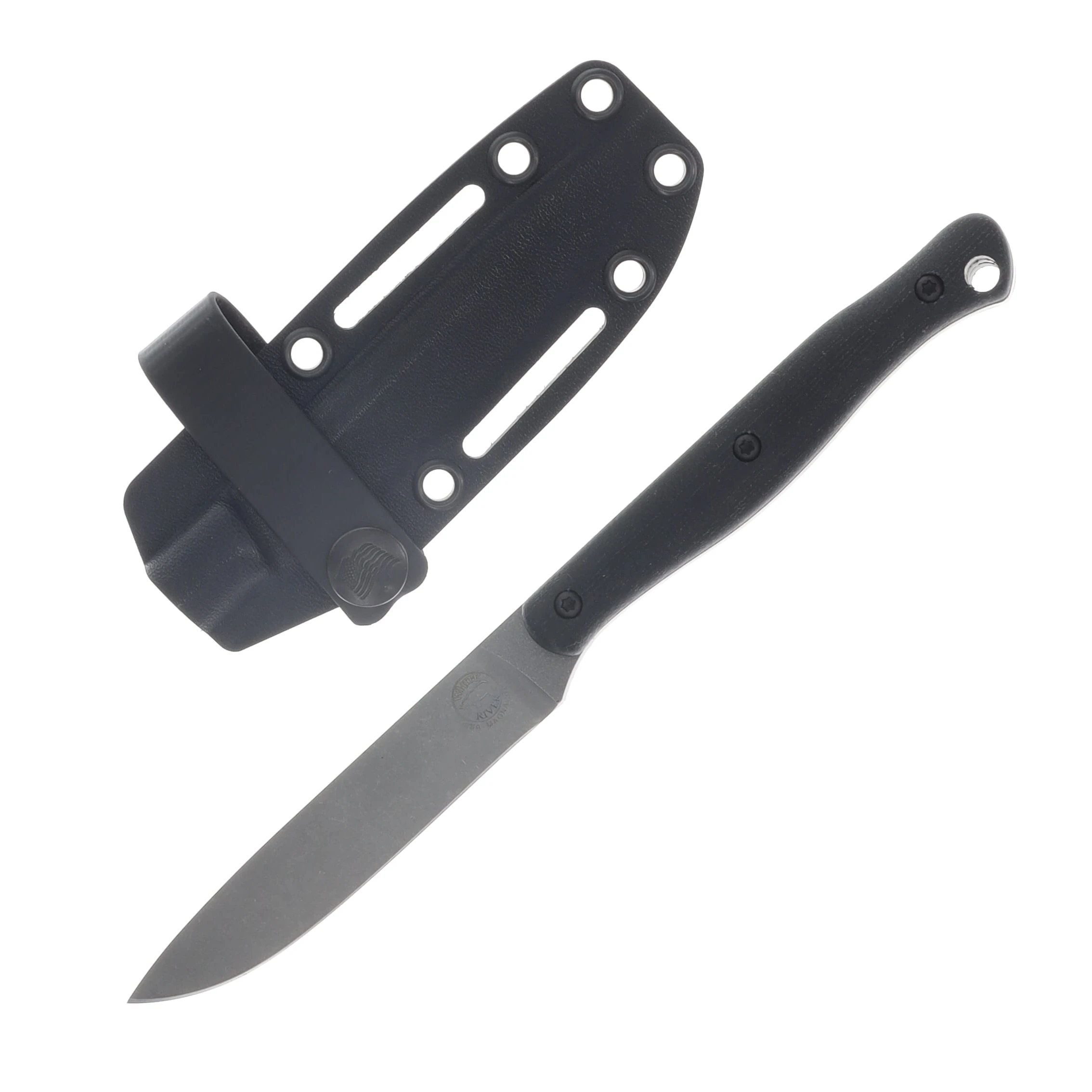 WRK&T Exodus 4 Fixed Blade Black Canvas Micarta 3.88in Magnacut WREX4-MBL-MAG View 1