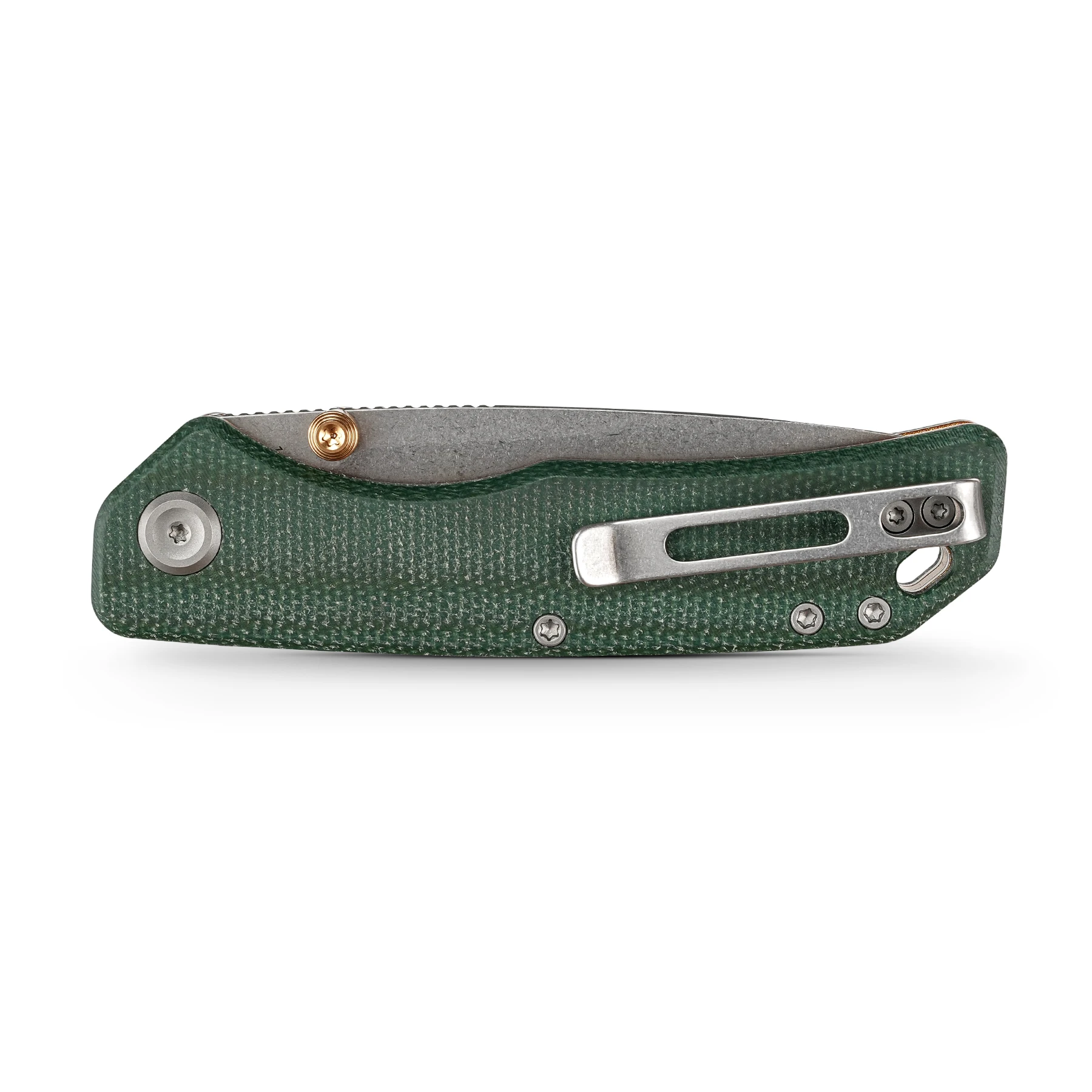 Vosteed Marten 330 Folding Knife Green 3.30in SW 14C28N Drop Point View 2