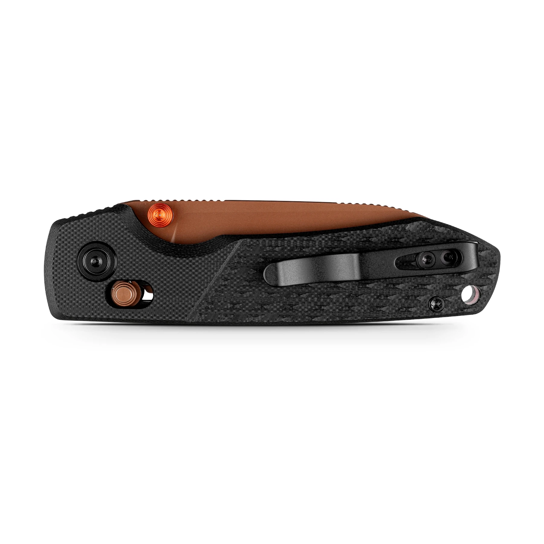 Vosteed Raccoon ModSwap™ Folding Knife Black 3.17in Nitro-V Copper Dune Drop Point View 2
