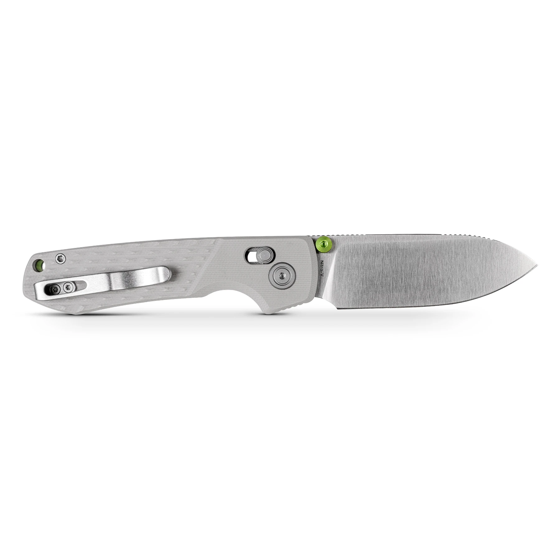 Vosteed Raccoon ModSwap™ Folding Knife Gray 3.17in Nitro-V Satin Drop Point View 3