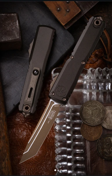 Microtech Ultratech ZBP OTF Auto T/E Dark Burnt Bronze Standard AUMT11231DBC19Z23 View 1