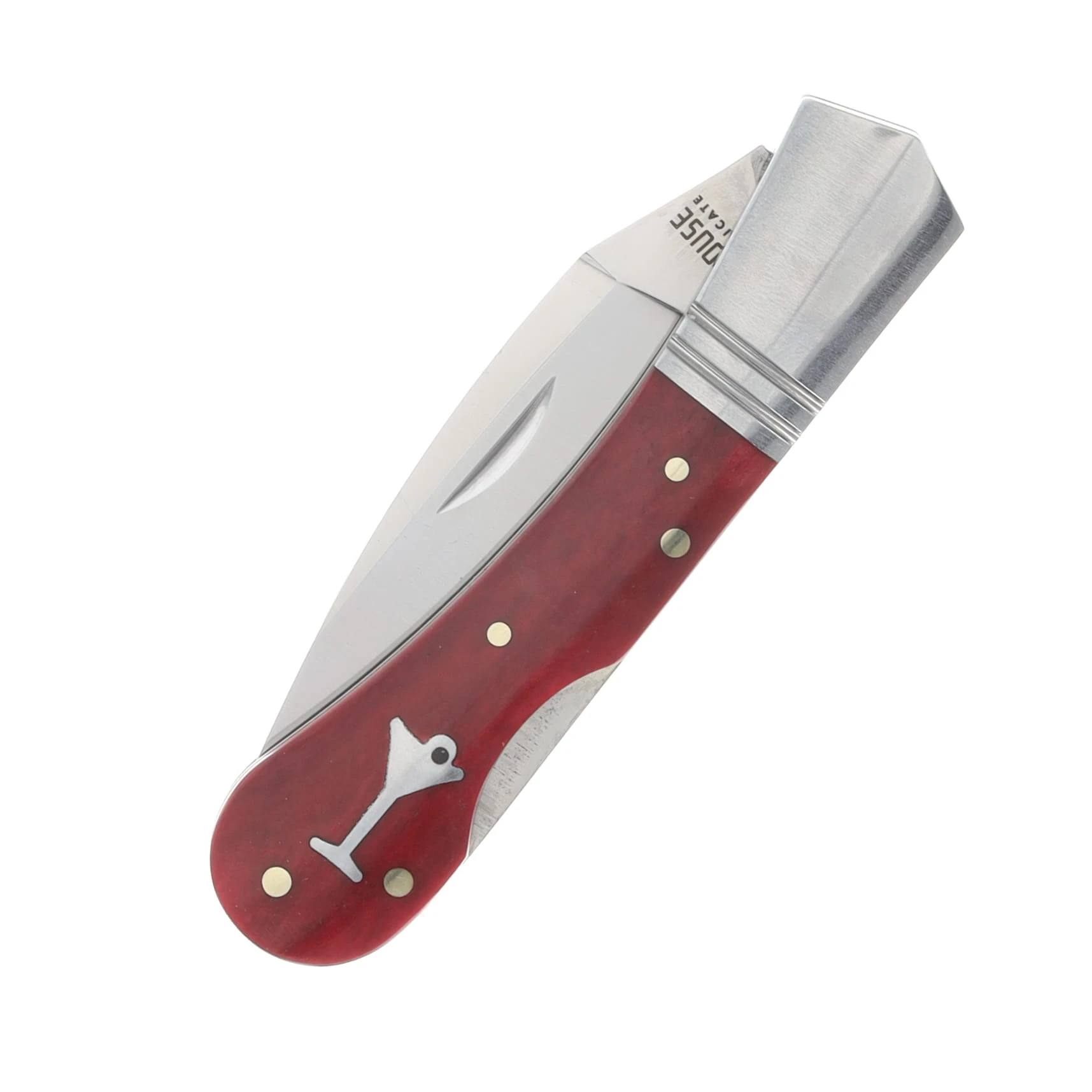 Finch Knives Lady Outlaw Rogue Lockback Folding Knife Red Smooth Bone LO395 View 5