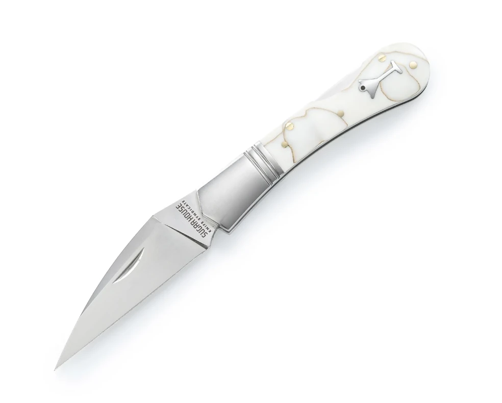 Finch Knives Lady Outlaw Ice Queen Lockback Folding Knife Crackle Resin View 1