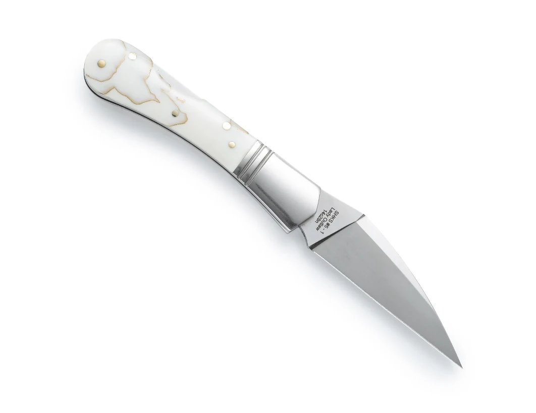 Finch Knives Lady Outlaw Ice Queen Lockback Folding Knife Crackle Resin View 3
