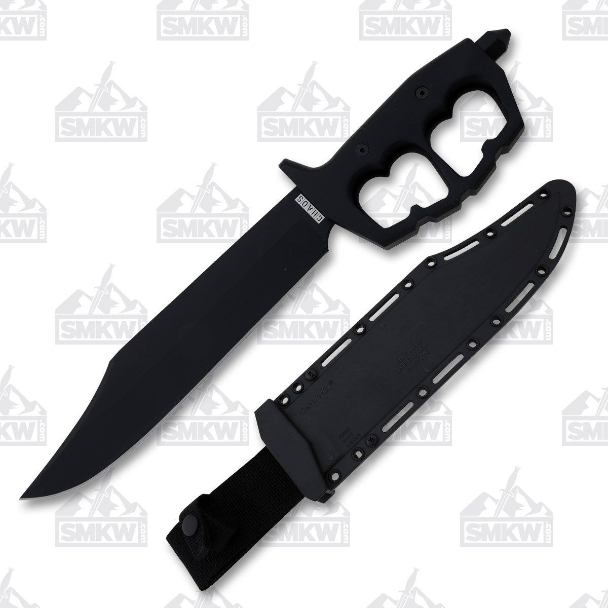 Cold Steel Chaos Bowie Fixed Blade Knife 10.5in Plain Black Clip Point CS80NTB View 1