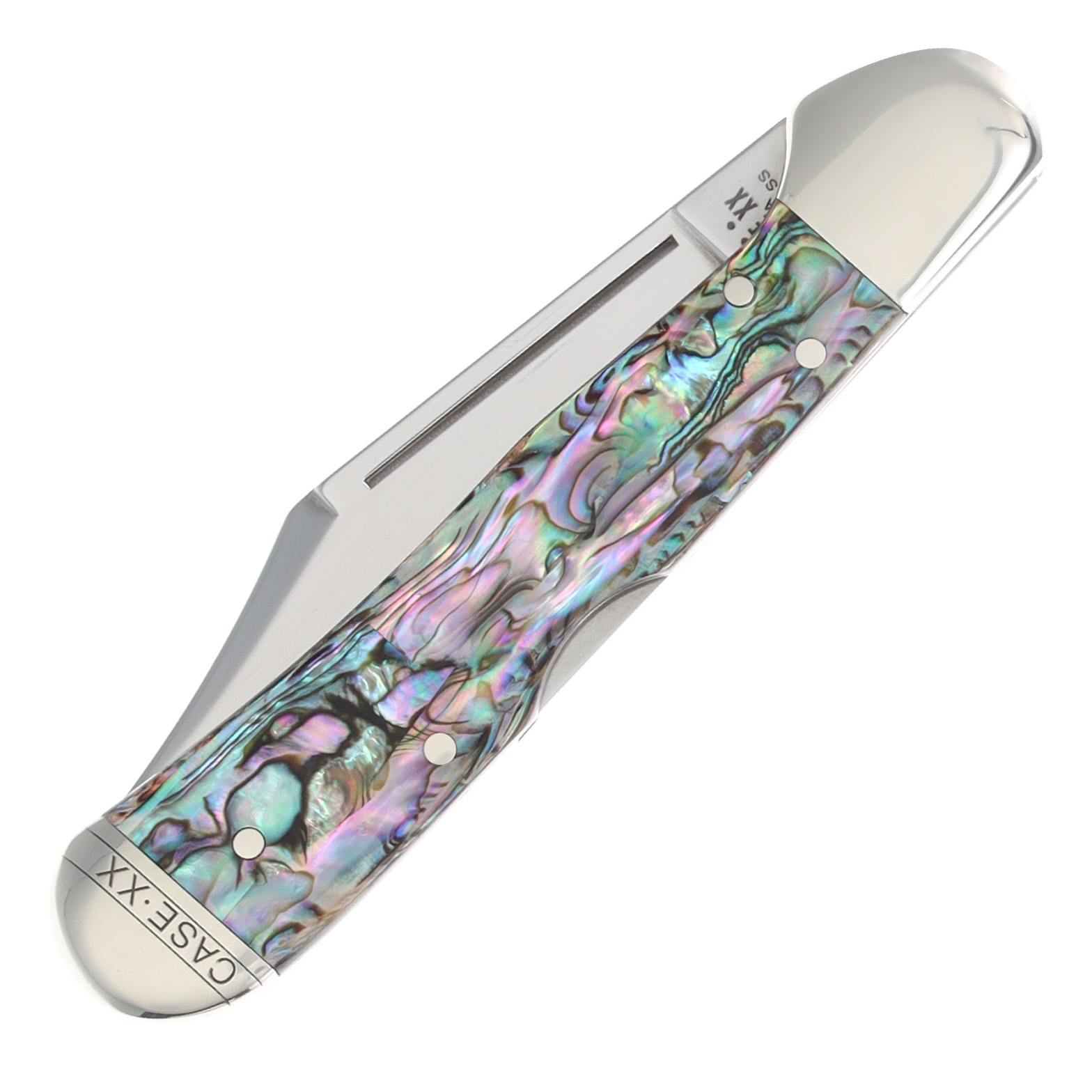 Case XX  Mini CopperLock Folding Knife Genuine Abalone CA12020 View 3