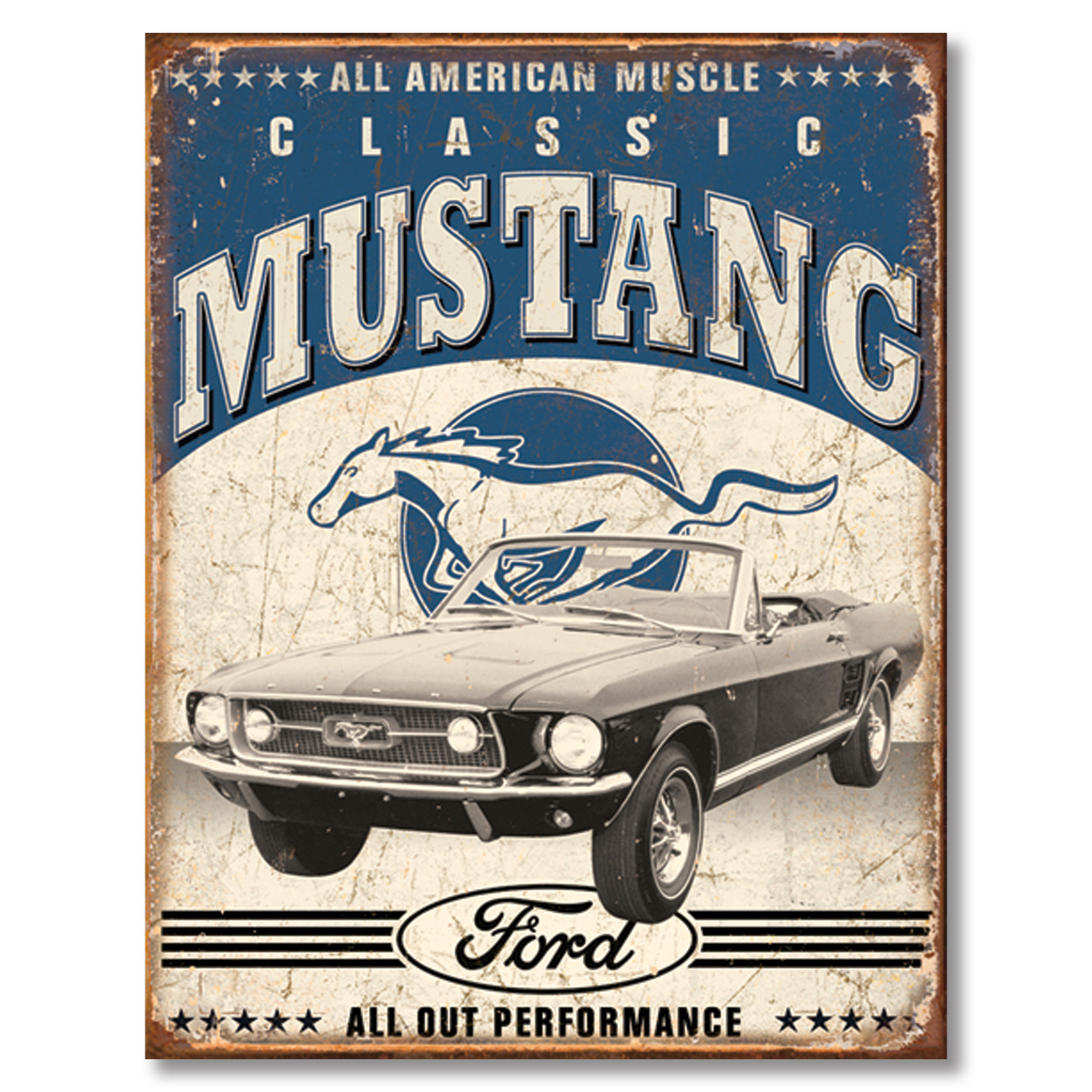 Classic Mustang Tin Sign SG1813 View 1