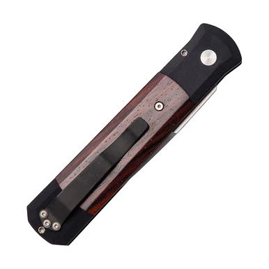 Pro-Tech Knives Godfather Auto Satin Finish Blade Cocobolo Inlay AUPT906C View 3