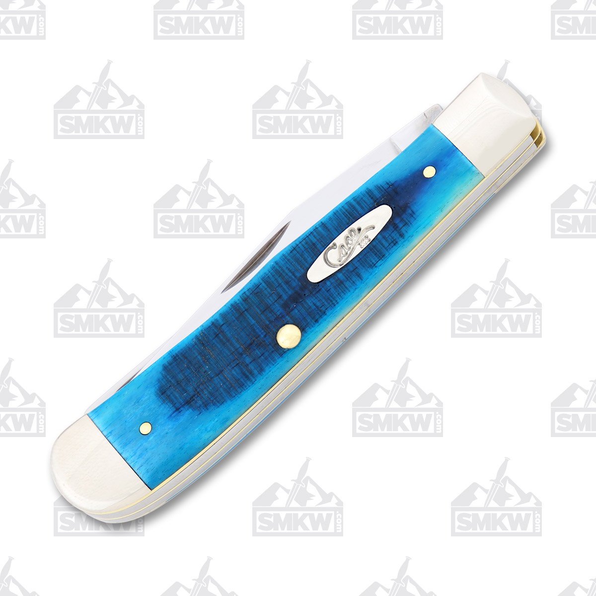 Case Caribbean Blue Bone Sawcut Jig Trapper Folding Knife CA25592 View 2