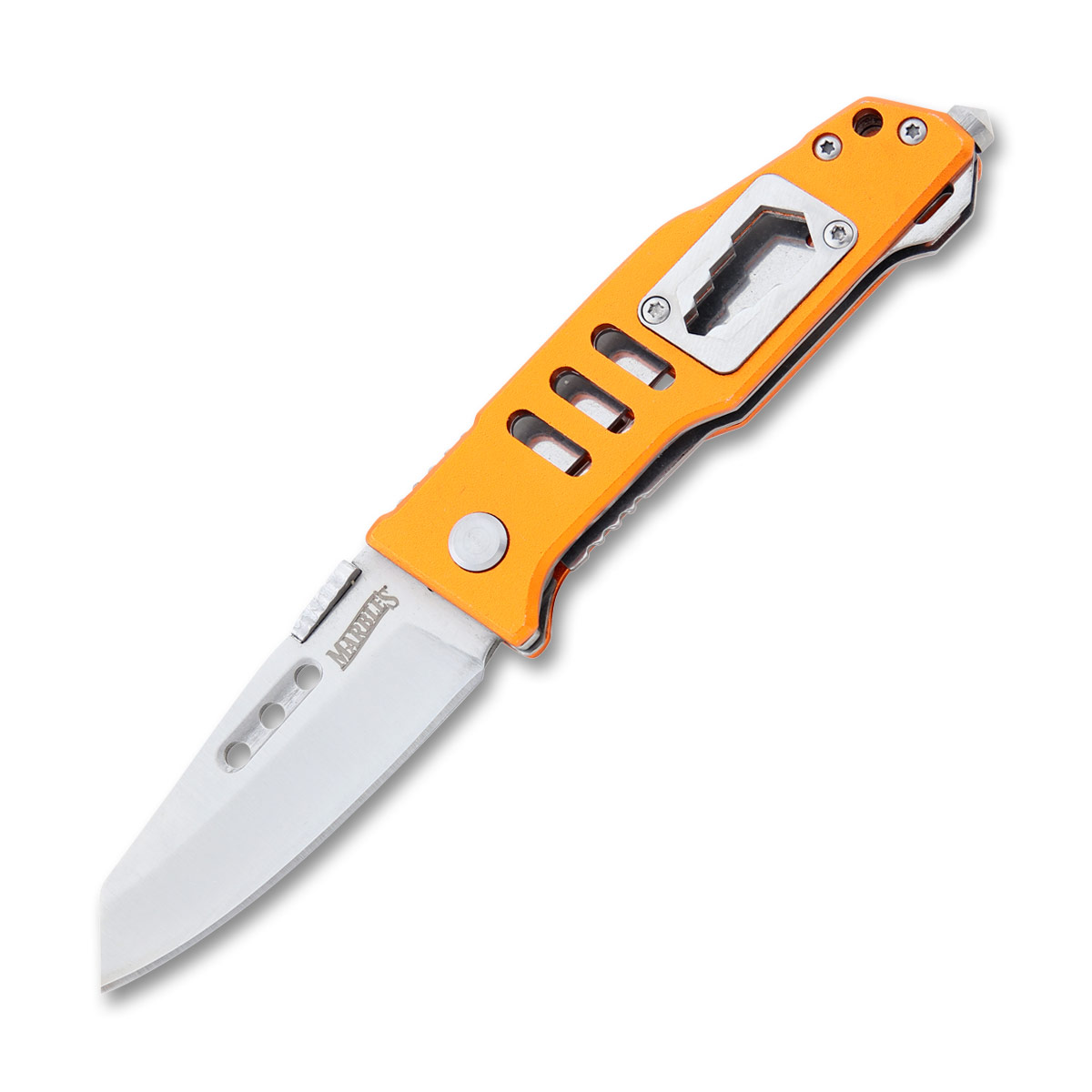 Marbles Orange Rescue Knife 2.75in 440A Stainless Steel Sheepfoot MR558 View 2