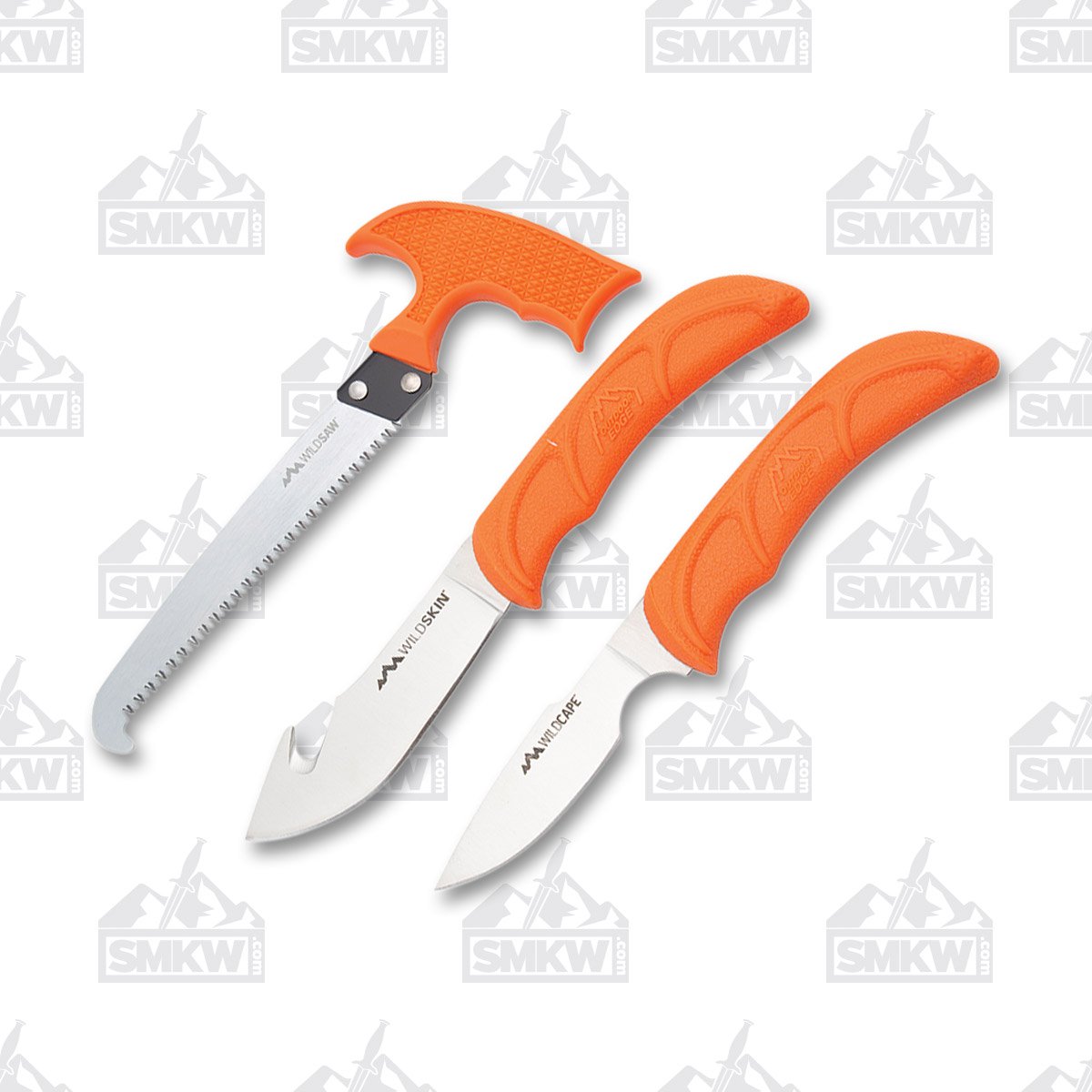Outdoor Edge 3-Piece Field Dressing Combo with Caping Knife, Skinner & Saw Blaze Orange View 1