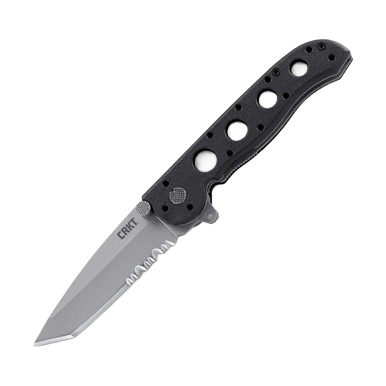 CRKT M16-12Z Folding Knife 3.09in Partially Serrated Bead Blast Tanto View 3