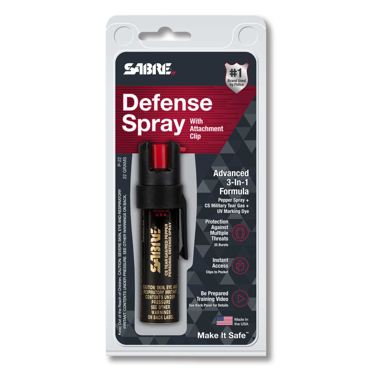 Sabre Pepper Spray .75oz With Clip SAP22 View 2