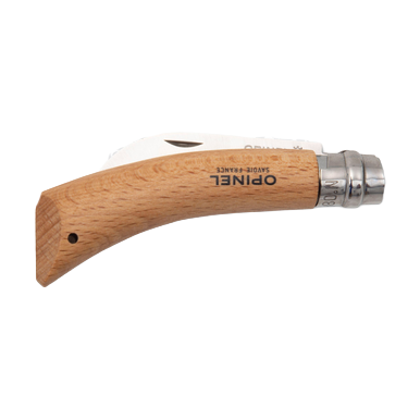 Opinel No 08 Folding Knife 3.35in Plain Edge Varinsied Beechwood Pruning View 4