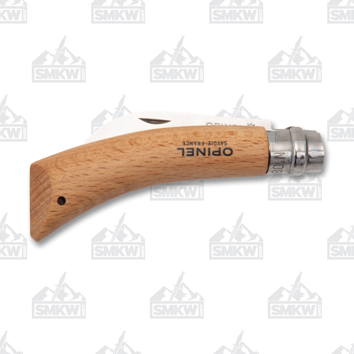 Opinel No 08 Folding Knife 3.35in Plain Edge Varinsied Beechwood Pruning OP113140 View 4