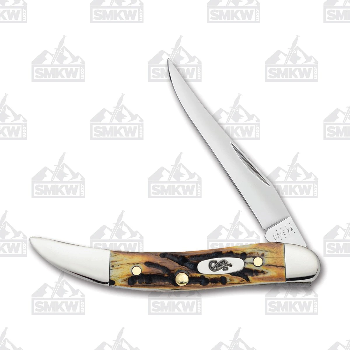 Case XX Genuine India Stag Small Texas Toothpick Folding Knife CA5532 View 1