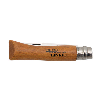 Opinel No.07 Beechwood Folding Knife Carbon Clam Pack OP000622CP View 4