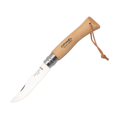 Opinel No 07 Adventurer Folding Knife 3in Plain Edge Beechwood View 2