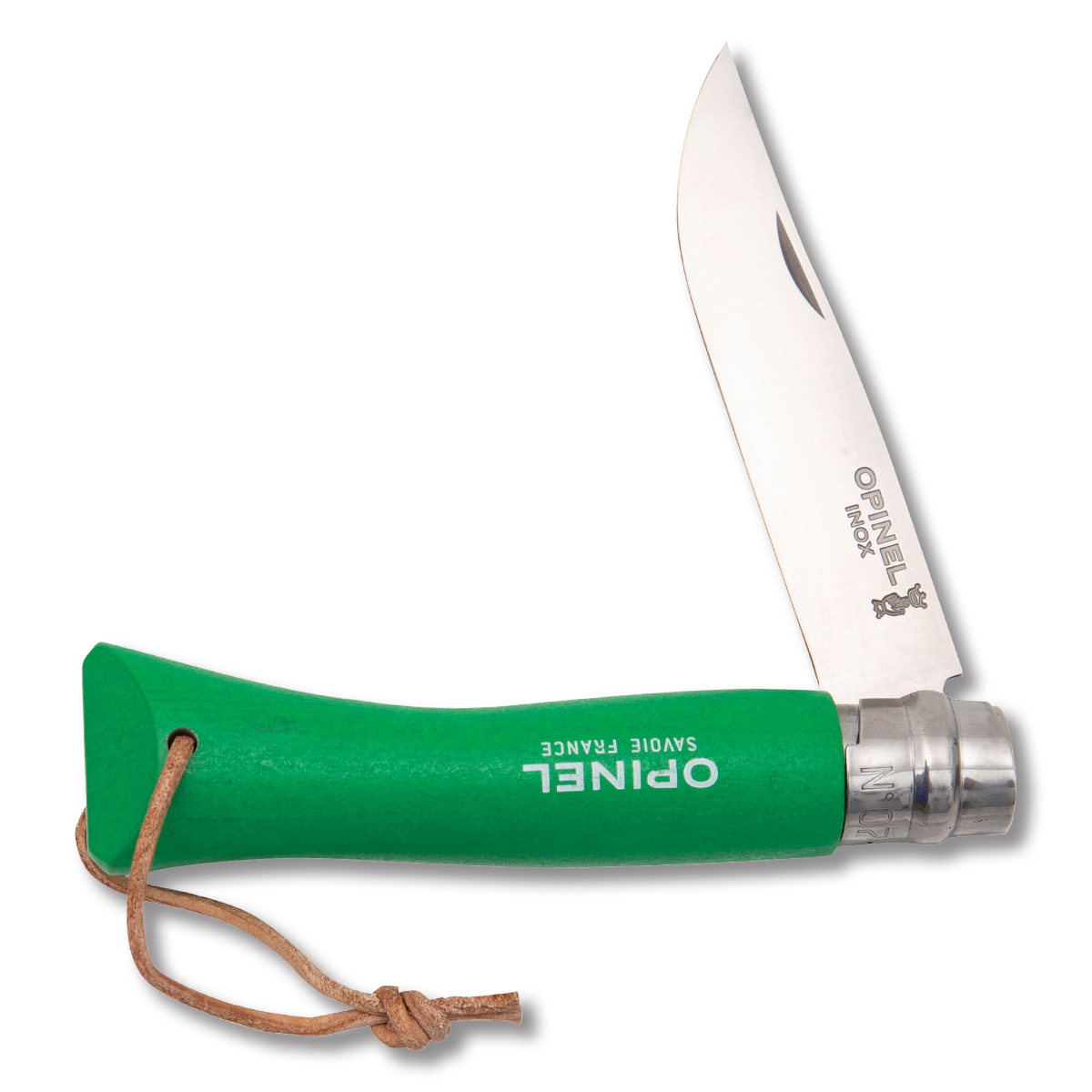Opinel No.07 Colorama Green Stainless Steel Folding Knife OP002210 View 3