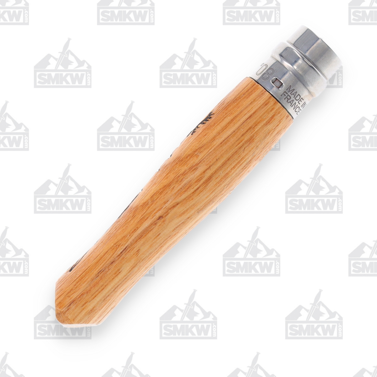 Opinel No 08 Folding Knife 3.28in Plain Edge Deer Etch Oak Handle OP001620 View 10
