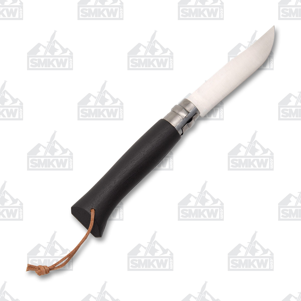 Opinel No 08 Folding Knife 3.28in Colorama Dark Brown Lanyard OP002211 View 3