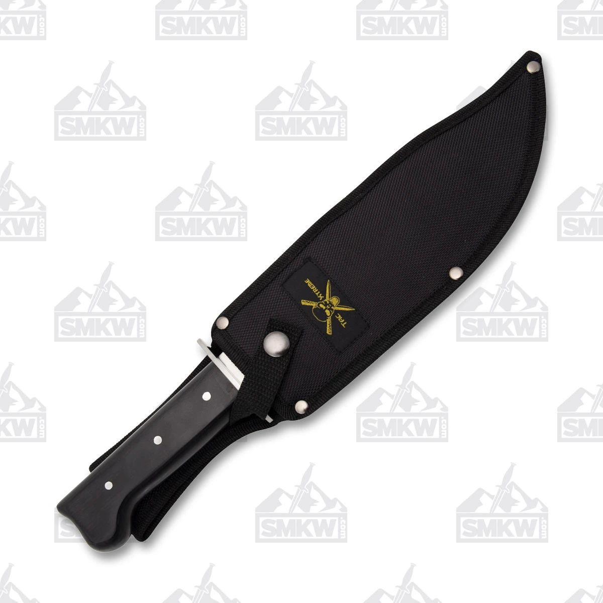Frost Cutlery Black Pakkawood Carson Raiders Fixed Blade Bowie FR18418 View 2