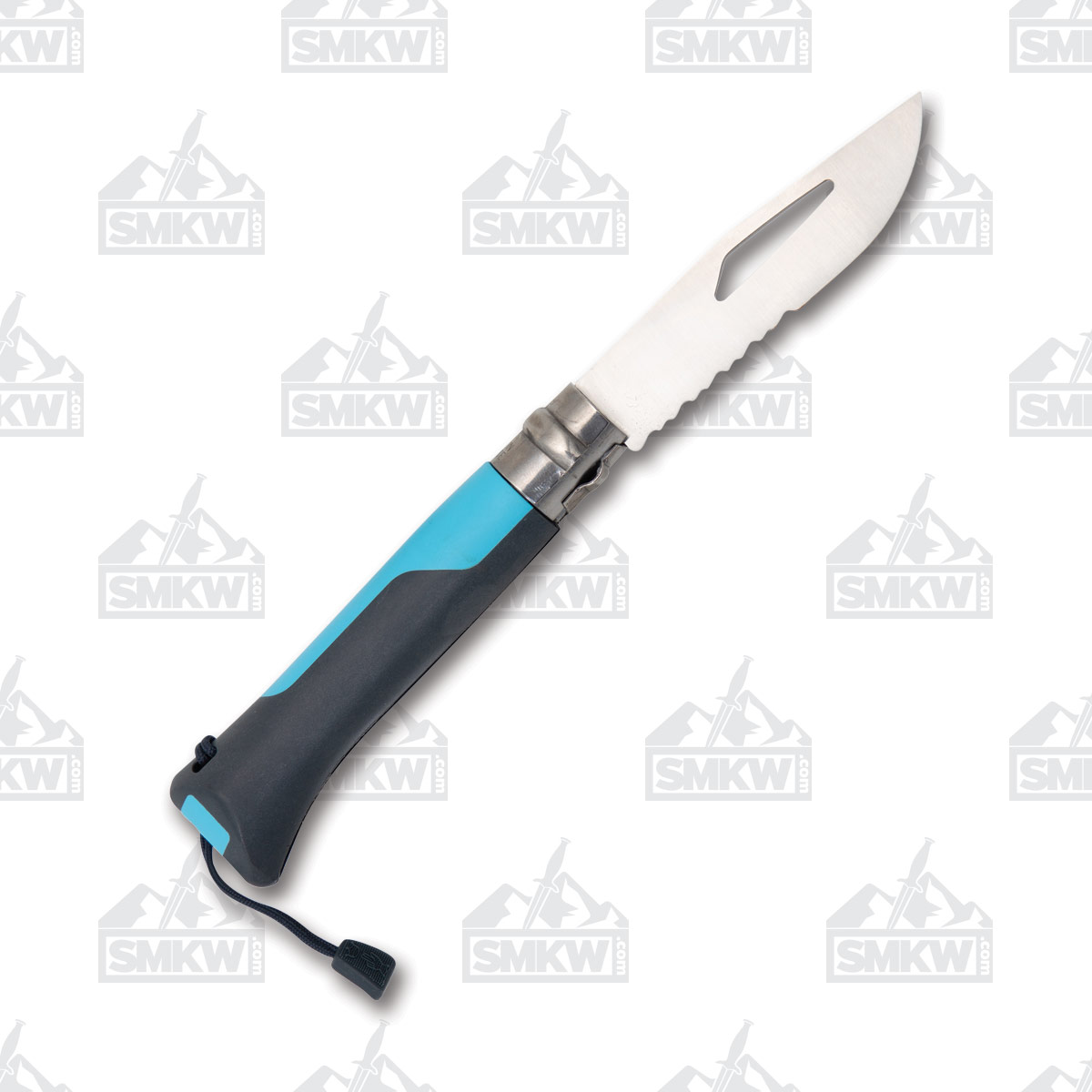Opinel No 08 Outdoor Folding Knife 3.75in Partially Serrated Blue OP002142CP View 3