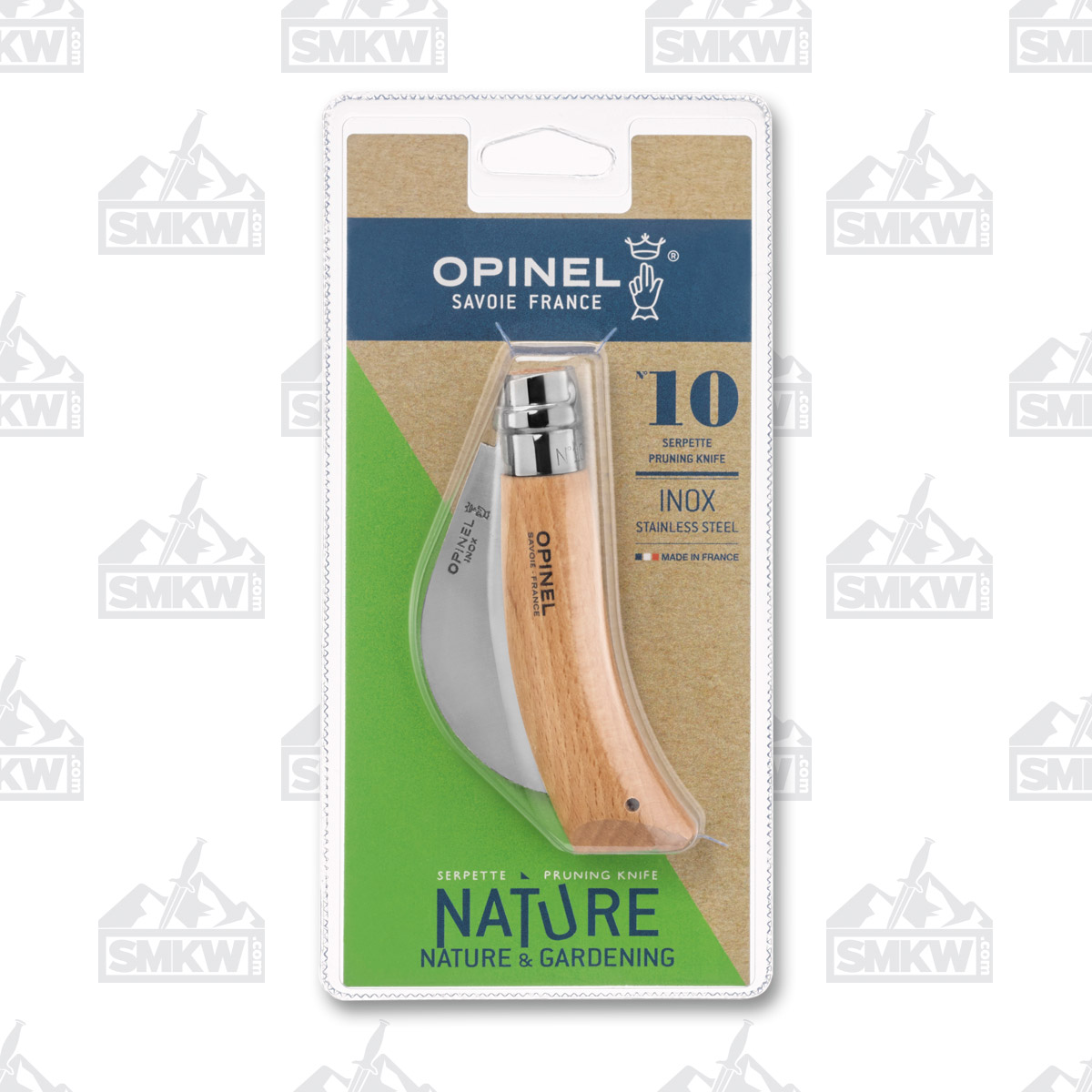 Opinel No 10 Folding Knife 3.25in Plain Beechwood Billhook OP000657CP View 6
